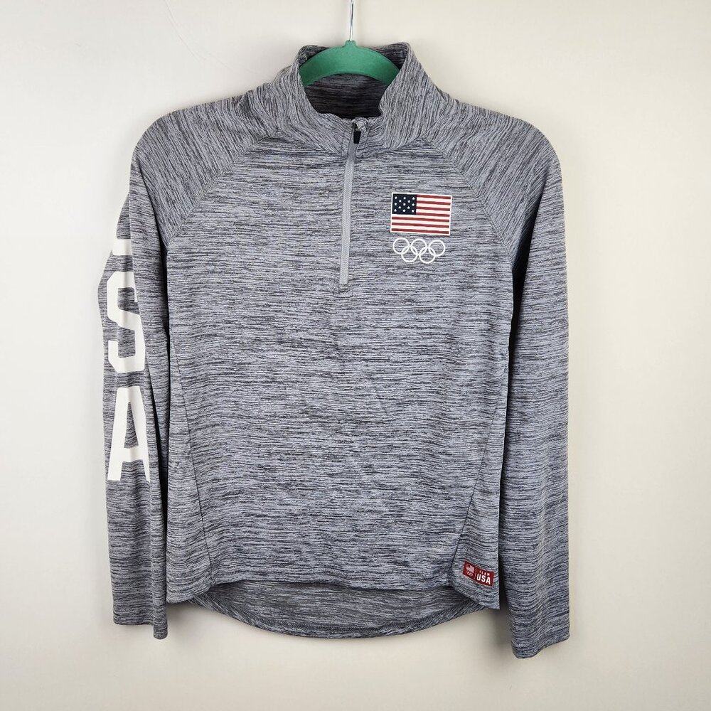 Team Apparel USA Olympics Quarter Zip Performance Top sz Girls XL/14